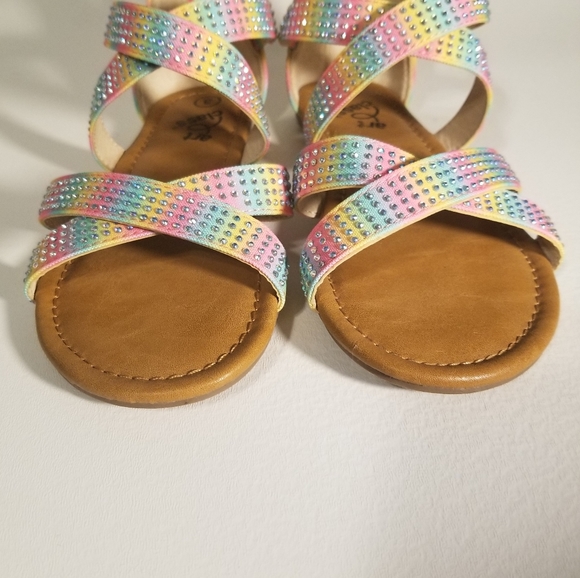 🌸 Art Class Size 3 Girls Rainbow Sandals - Picture 2 of 7